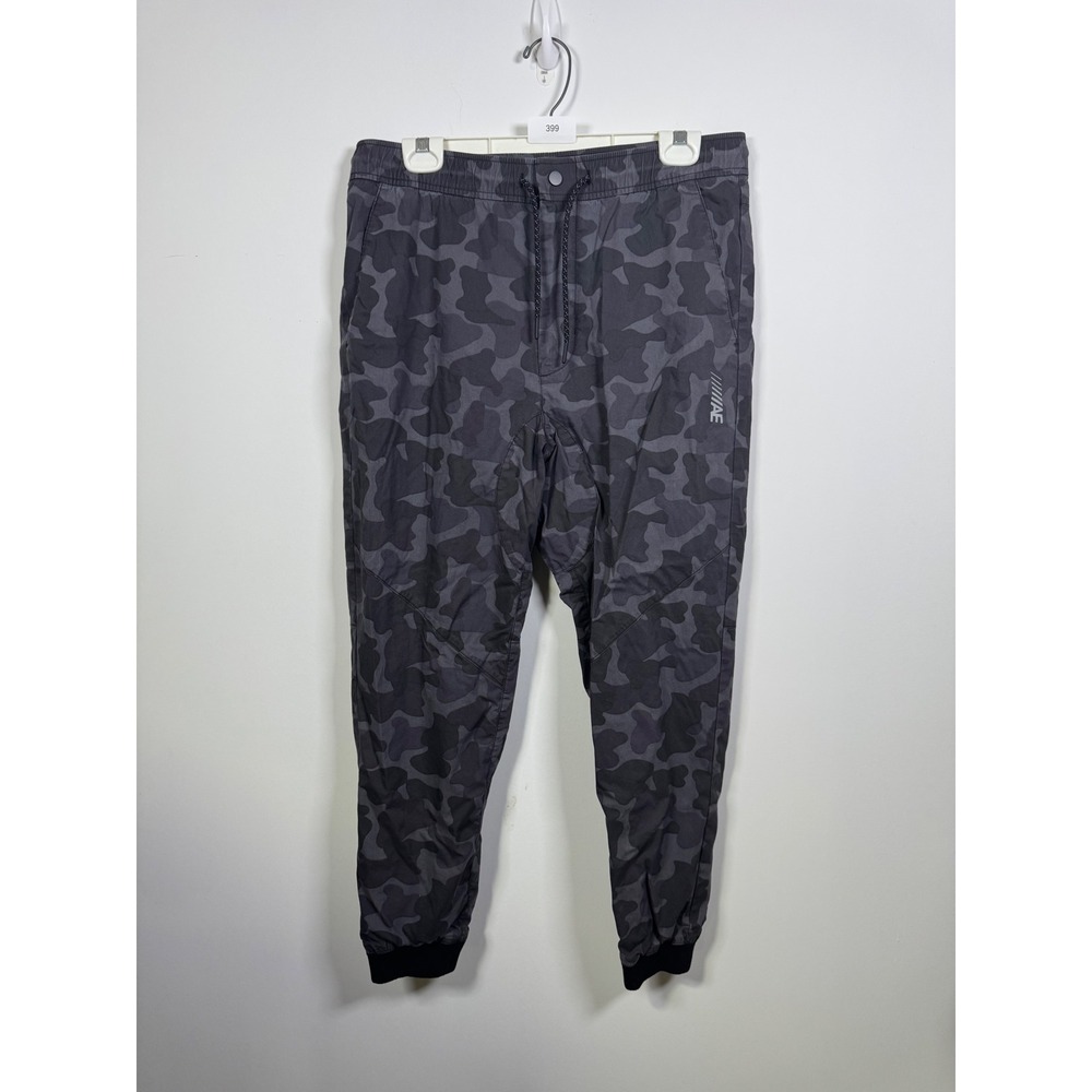 American Eagle AE 24/7 Flex Jogger Pants Mens Medium Grey Camo Activewear